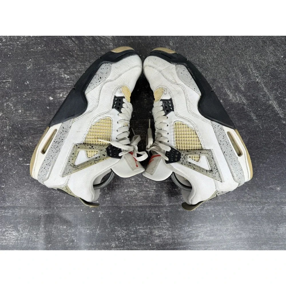 Jordan Air Jordan 4 Retro OG White Cement Mid Top Lace Up 2016 840606-192 Sz 9.5